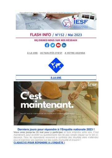 IESF Flash info N°152 mai 2023