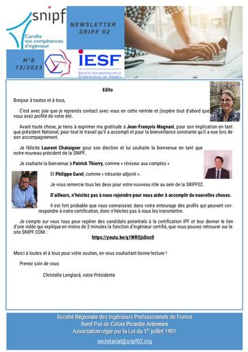 IPF Nord Pas de Calais newsletter N°8 2023