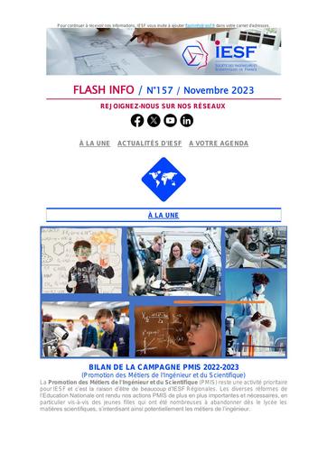 IESF Flash info N°157 novembre 2023