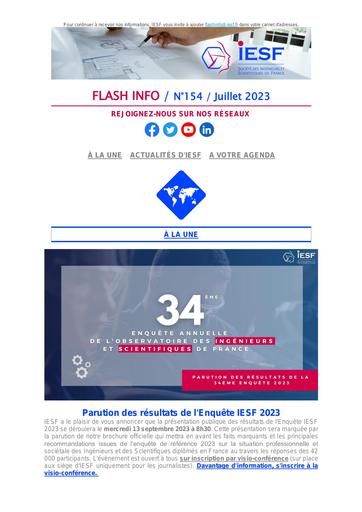 IESF Flash info N°154 juillet 2023