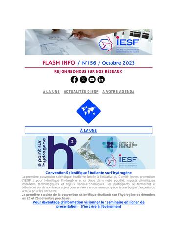 IESF Flash info N°156 octobre 2023